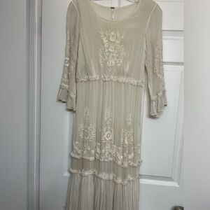 Soft ivory white maxi dress